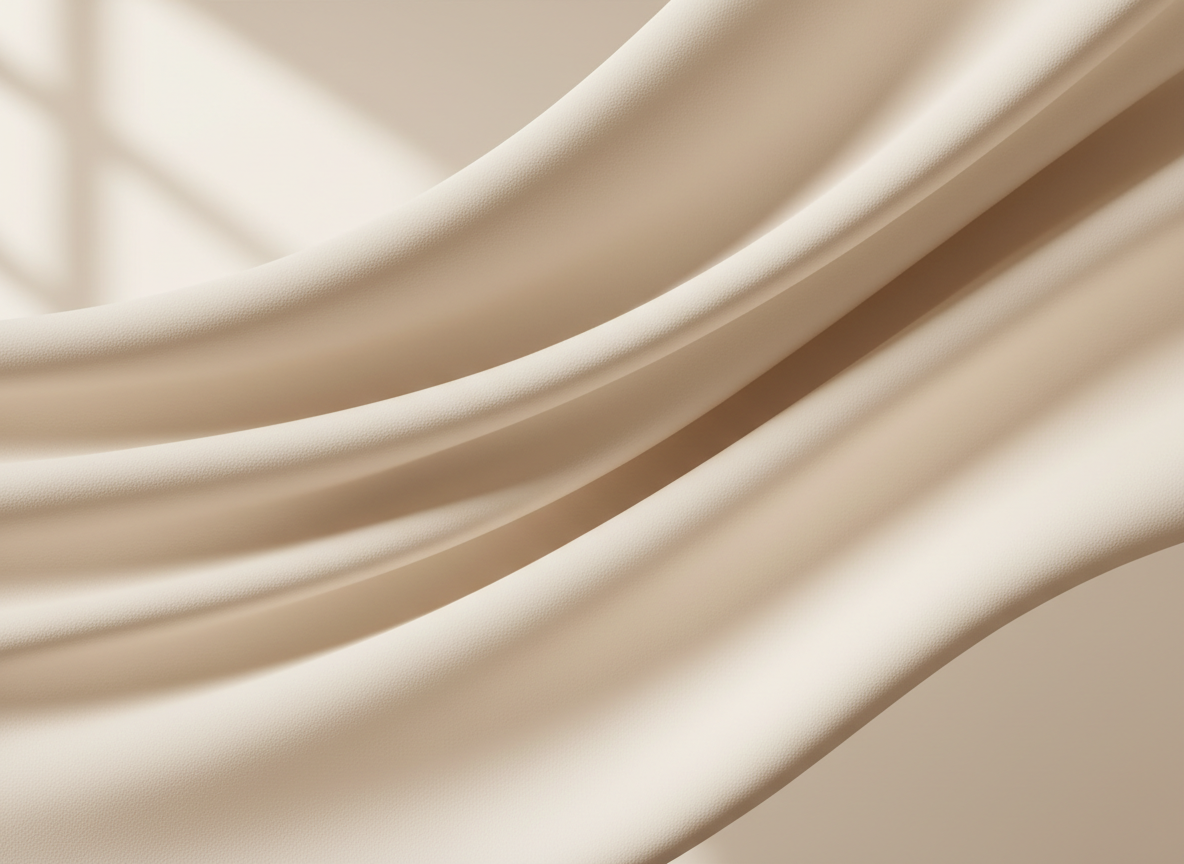 Soft neutral beige linen and silk texture, no jewelry, clean and minimal, elegant and serene beauty studio aesthetic